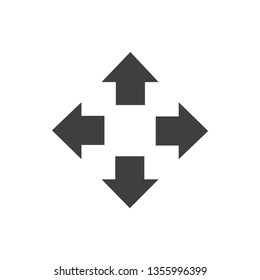 arrows on the road icon vector eps 10