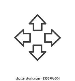 arrows on the road icon vector eps 10
