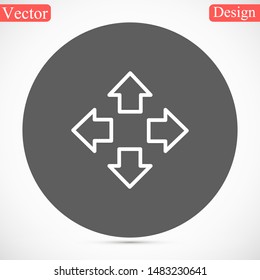 arrows on the road icon vector eps 10 , Lorem ipsum flat design