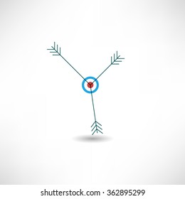 Arrows on target icon