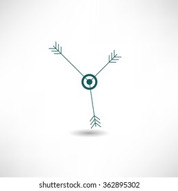 Arrows on target icon