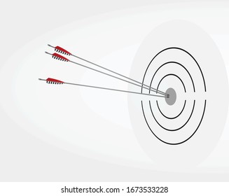 Arrows on target. vector illustration