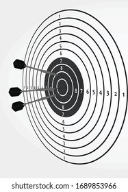 Arrows on target. vector illustration