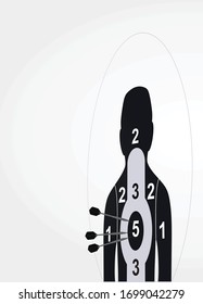 Arrows on target. vector illustration