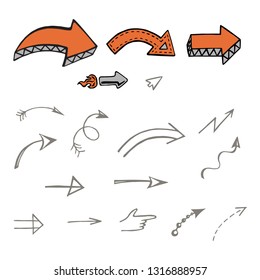 arrows on white background