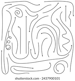 Flechas sobre fondo blanco