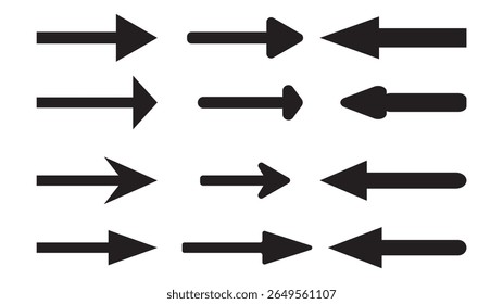 Setas. setas sobre fundo branco. Vetor de seta. desenho à mão de seta. 