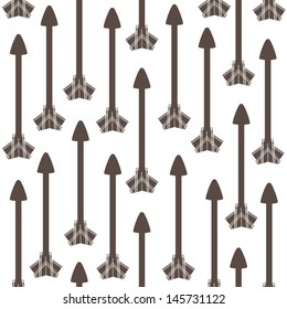 Arrows on a white background. Seamless pattern.