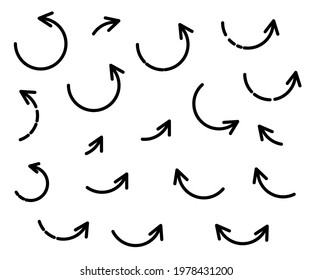 Arrows on a white background. Symbol. Vector illustration.