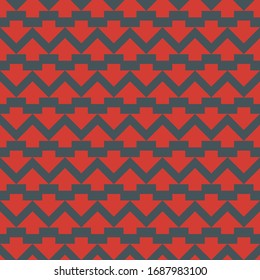 Arrows ornament. Seamless pattern. Arrow shapes illustration. Geometrical background. Tiles wallpaper. Ethnic motif. Geometric ornate. Arrowheads image. Digital paper, textile print, abstract. Vector