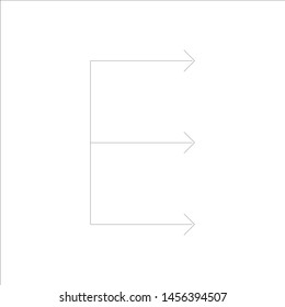 Arrows, outline, flat, vector icon