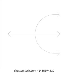 Arrows, outline, flat, vector icon