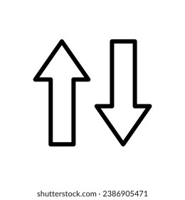 Pfeilumriss Vektorsymbol. Stock-Vektorsymbol von Pfeilen für Web-, Mobil-App- und i-Design