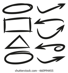 arrows, oval and rectangle markers