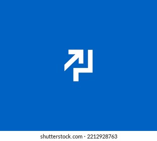 Flechas P Letra Plantilla de vectores Logotipo Símbolo abstracto de monograma