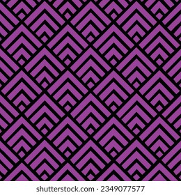 Arrows Pattern Black and Strong Magenta