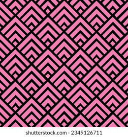 Arrows Pattern Black and Very Light Pink
