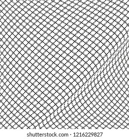 Arrows pattern black and white monochrome halftone up down left right  texture vector background for web and print