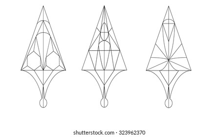 Arrows with Patterns. Cursors. Straight Lines Style