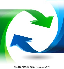 Arrows pictogram refresh reload rotation loop sign set.