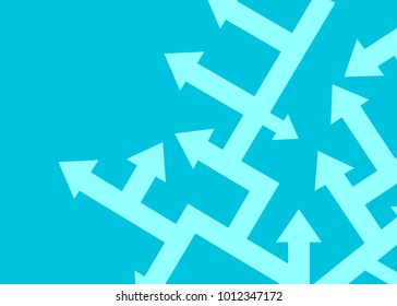 Arrows Point In Different Directions. The Concept Of Problem Solving. Vector Illustration