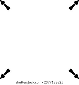 Arrows point in different directions at four corners.