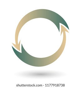 Arrows. Pointers. Arrows in a circle. Recycling. Circular arrow symbol. Vector graphics. EPS-10