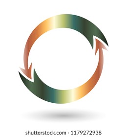Arrows. Pointers. Arrows in a circle. Recycling. Circular arrow symbol. Vector graphics. EPS-10
