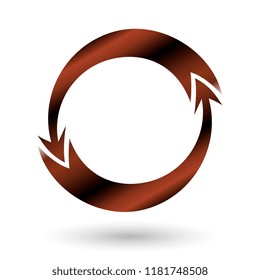 Arrows. Pointers. Arrows in a circle. Recycling. Circular arrow symbol. Vector graphics. EPS-10