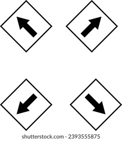 arrows pointers oblique direction icon