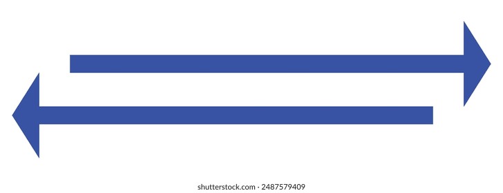 Arrows pointing both ways, illustration, vector on white background. Vector illustration. design eps 10