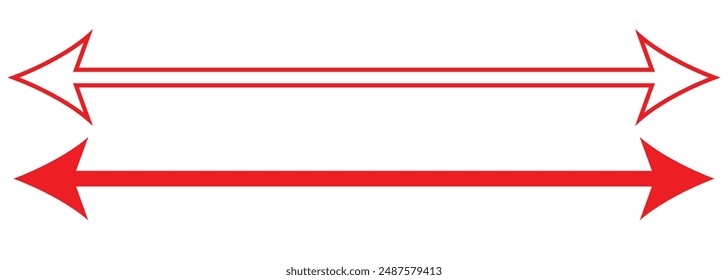 Arrows pointing both ways, illustration, vector on white background. Vector illustration. design eps 10