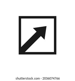 arrows pointing up in the box