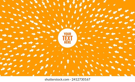 Arrows Pointing to the Center. Dynamic Arrow Symbols. Focus on Your Goal Target. Focus Concept. Radial Lines Design Element. Alternating Grid Pattern. Vector Illustration.