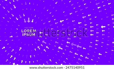 Arrows Pointing to the Center. Dynamic Arrow Symbols. Focus on Your Goal Target Business Concept. Radial Lines Design Element. Alternating Grid Pattern. Vector Illustration.