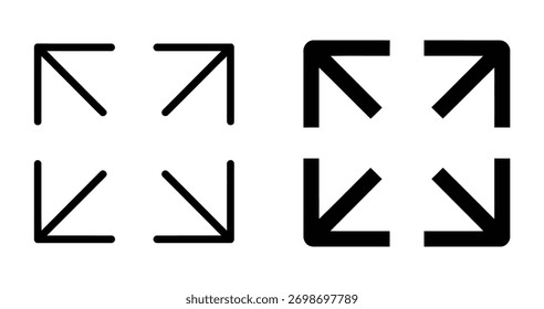 flechas que apuntan hacia arriba en diferentes colores. Las flechas son blanco y negro