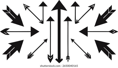 Arrows pointing in different directions