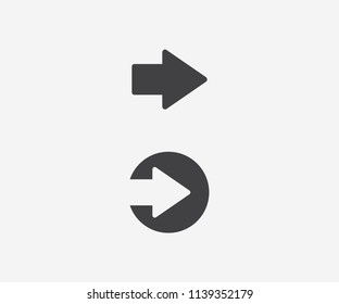 Arrows, pointing right flat vector icons