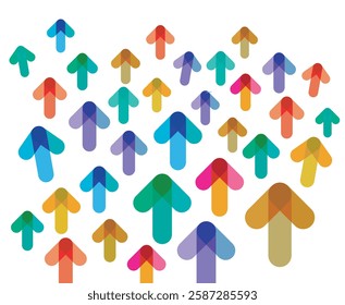 Arrows pointing upwards design, illustration