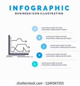 Arrows, prediction Infographics Template for Website and Presentation. GLyph Gray icon with Blue infographic style vector illustration.