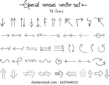 arrows 
for presentation, diagrams, science illustrations and the like.