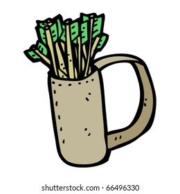 caricatura de flechas en quiver