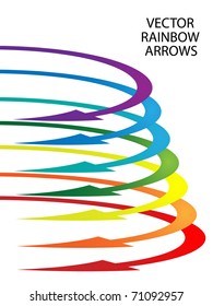 Arrows in rainbow color