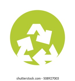 arrows recycle ecology symbol vector illustration design