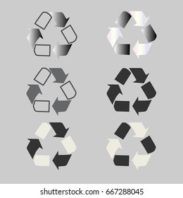 Arrows recycle icon set