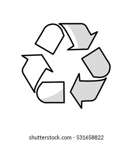 arrows recycle symbol isolated icon vector illustration design - Shutterstock ID 531658822