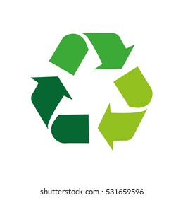flechas símbolo de reciclaje icono aislado Icono ilustración vectorial diseño
