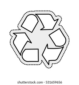 arrows recycle symbol isolated icon vector illustration design