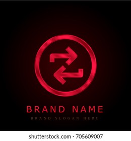 Arrows red chromium metallic logo