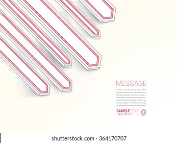 Arrows with Red Outlines Vector Illustration For Your Design